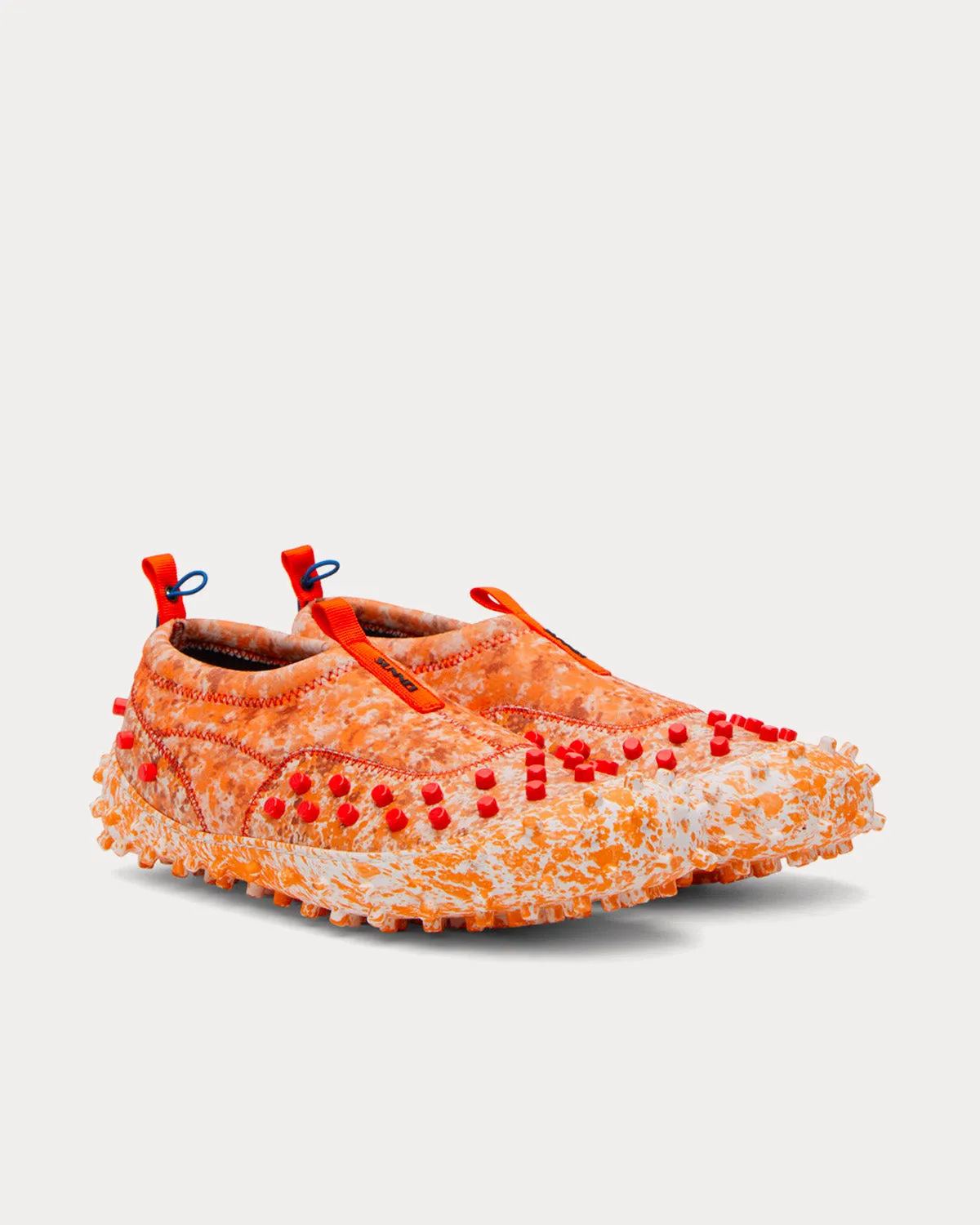 1000CHIODI Orange Pollock Slip On Sneakers