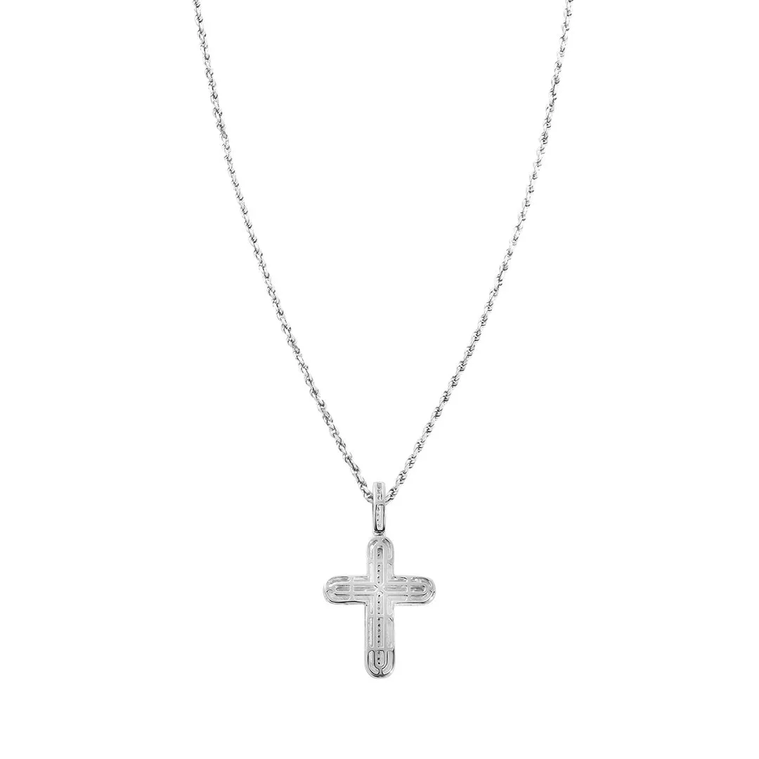 10k Gold Diamond Cross Pendant 0.24 Ctw