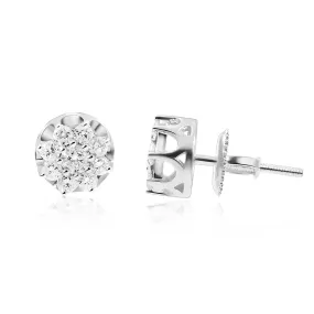 10k Gold Diamond Stud Earrings 0.54 Ctw