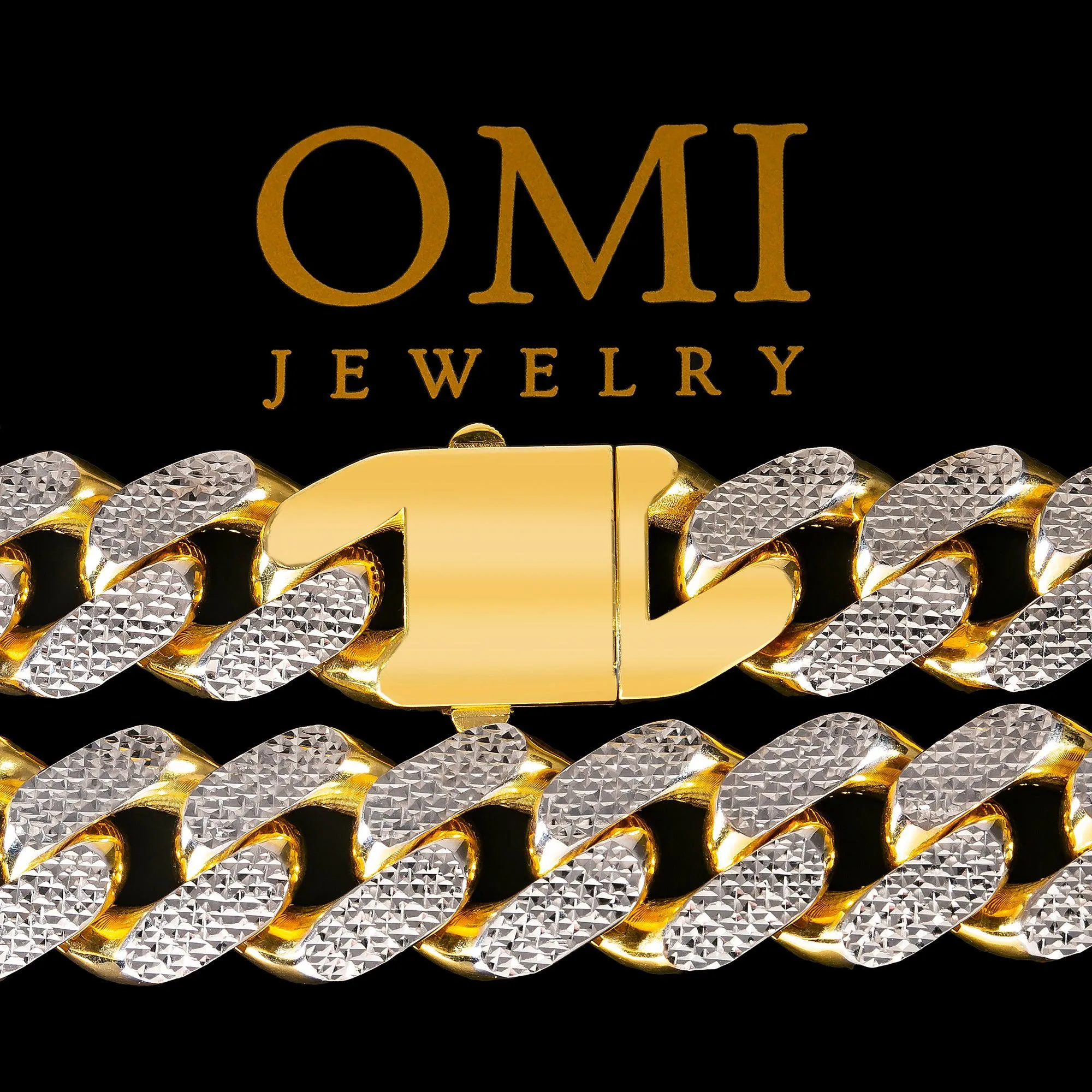 10K HOLLOW YELLOW GOLD DIAMOND CUT CUBAN LINK CHAIN