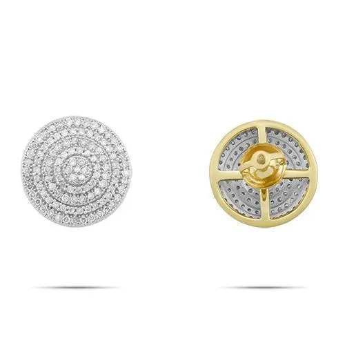 10k Yellow Gold Diamond Stud Earrings 0.84 Ctw