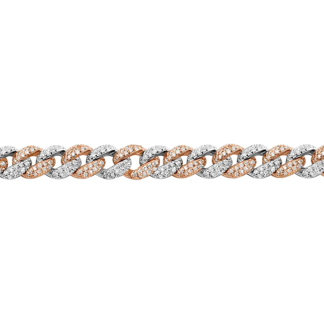 14k Gold Diamond Cuban Chain 17.62 Ctw 8.64mm