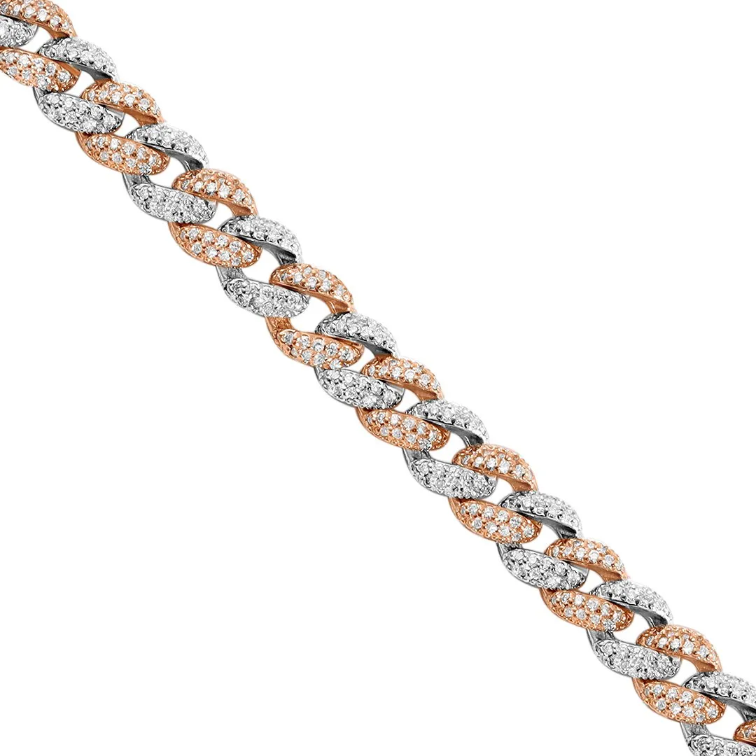 14k Gold Diamond Cuban Chain 17.62 Ctw 8.64mm