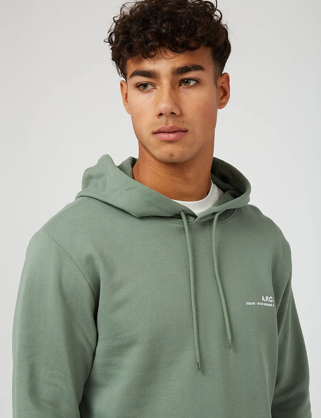 A.P.C. Item Hooded Sweatshirt - Grey Green