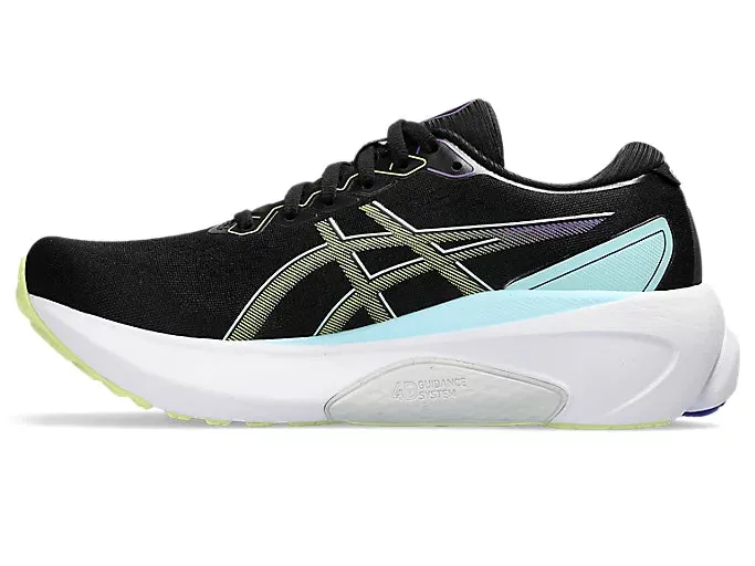 Asics Women's GEL-KAYANO 30 Wide - BLACK/GLOW YELLOW