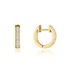 ASPEN - Petite Grain Set Lab Diamond Earrings 18k Yellow Gold