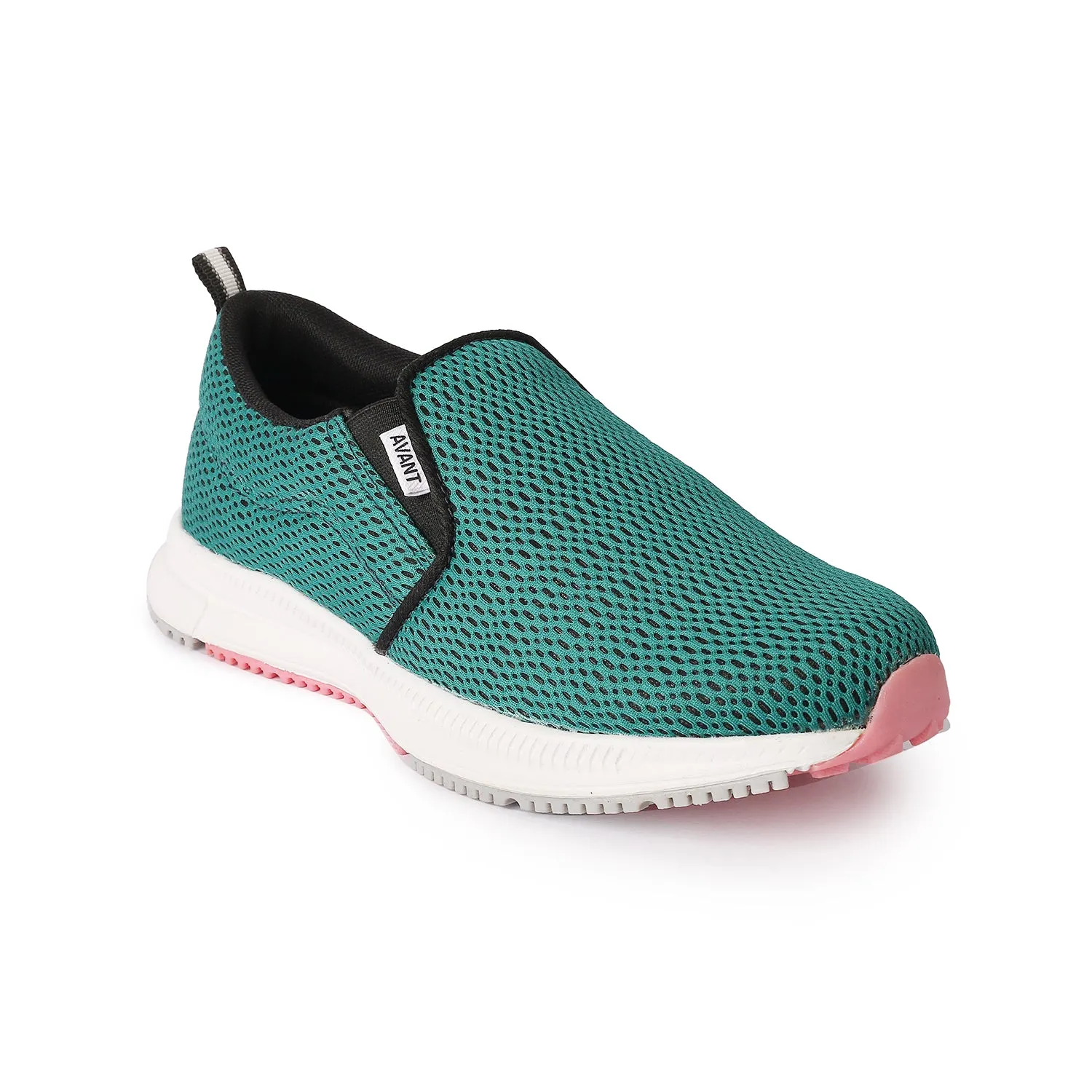 Avant Women's  Single Mesh Slip On Sports Shoes - Sea Green