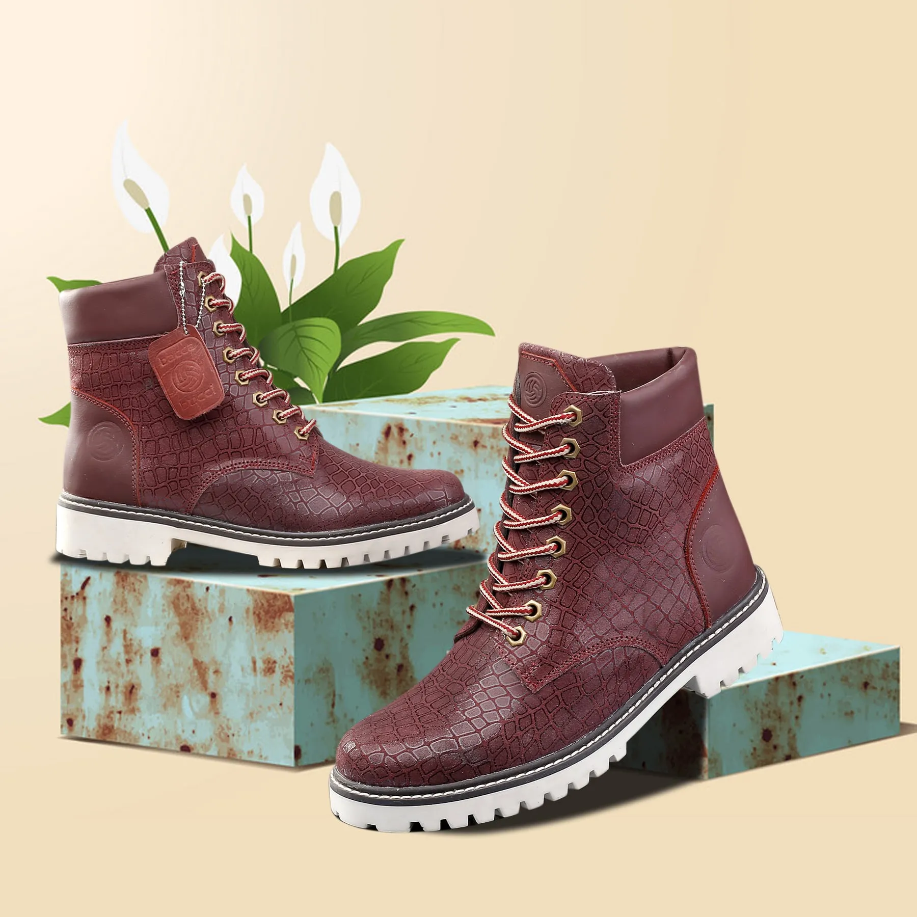 Bacca Bucci WOMEN Genuine-Leather High-Ankle Chukka Boots | Model Name: VIENNA