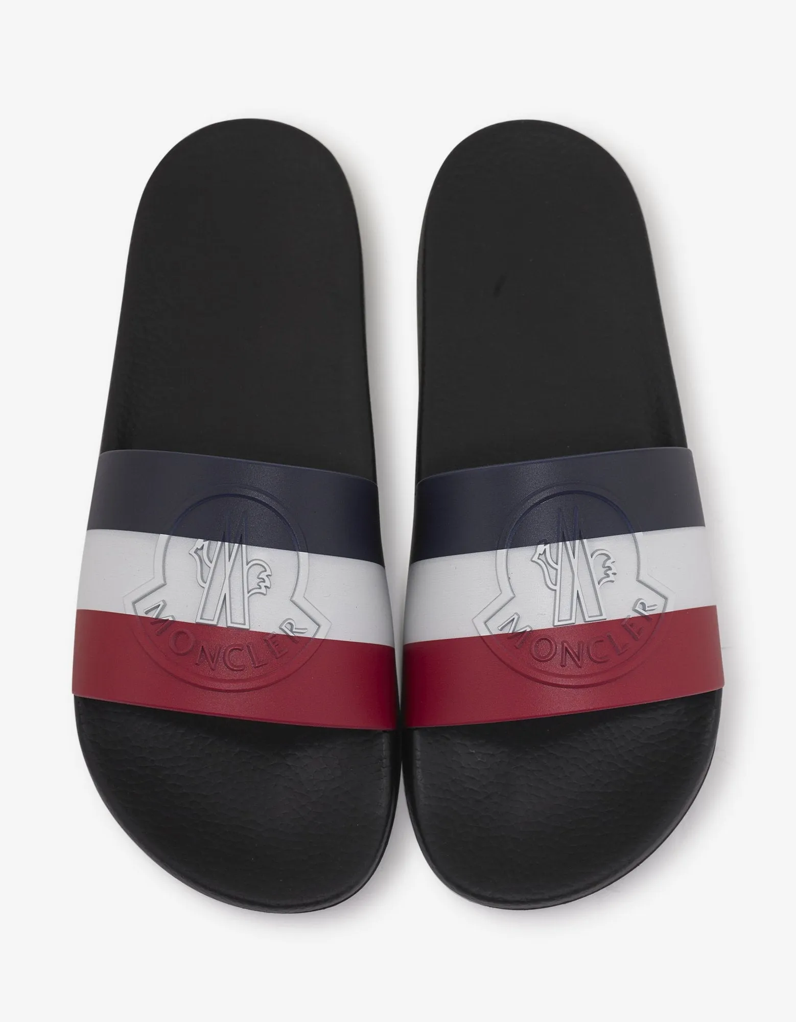 Basile Black Tricolour Logo Slide Sandals