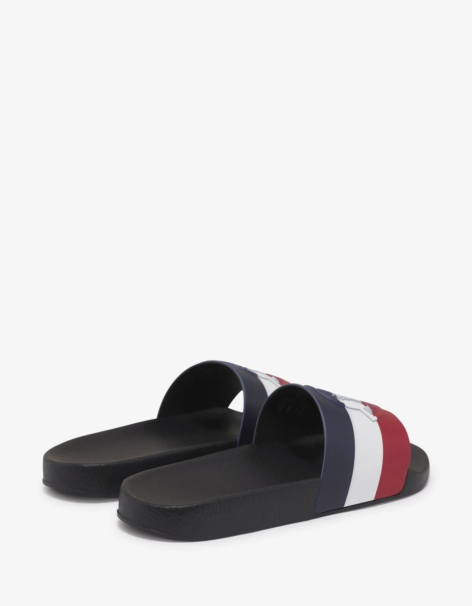 Basile Black Tricolour Logo Slide Sandals