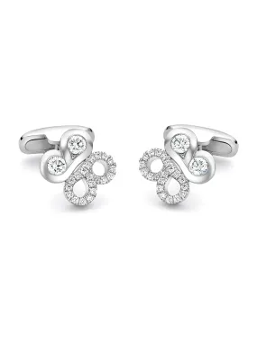 Be Boodles Platinum Diamond Cufflinks