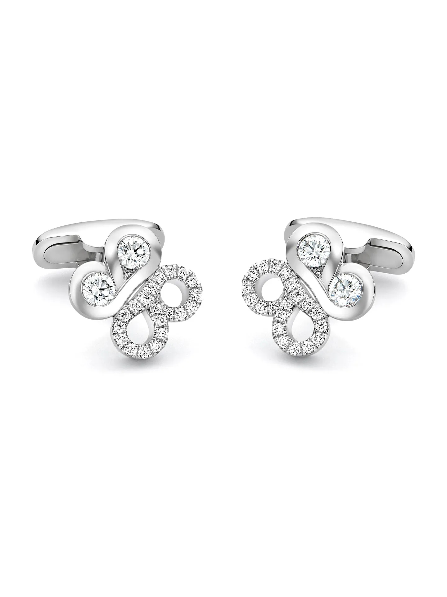 Be Boodles Platinum Diamond Cufflinks