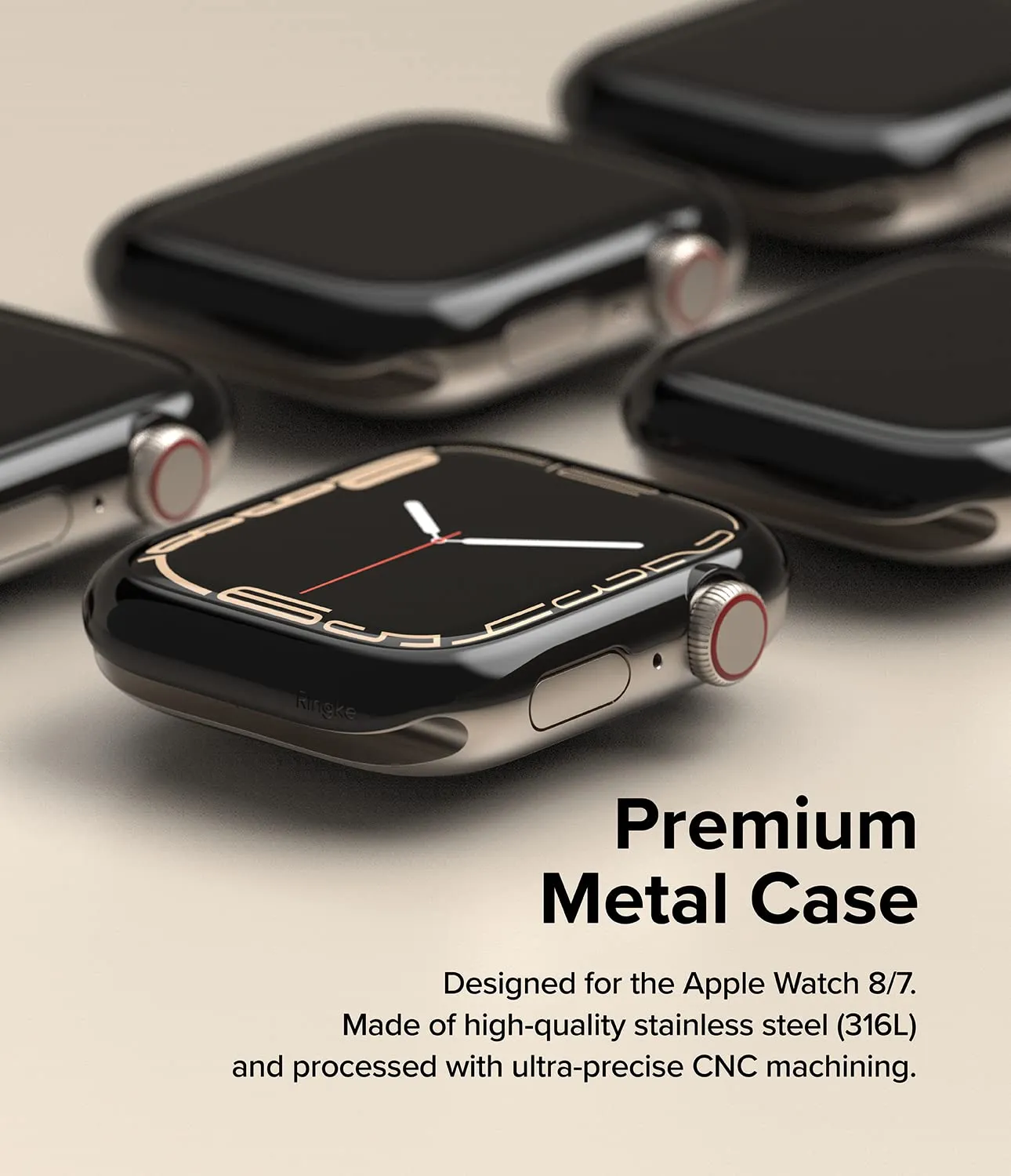 Bezel Styling Compatible with Apple Watch 7 41mm - Black (41-03)