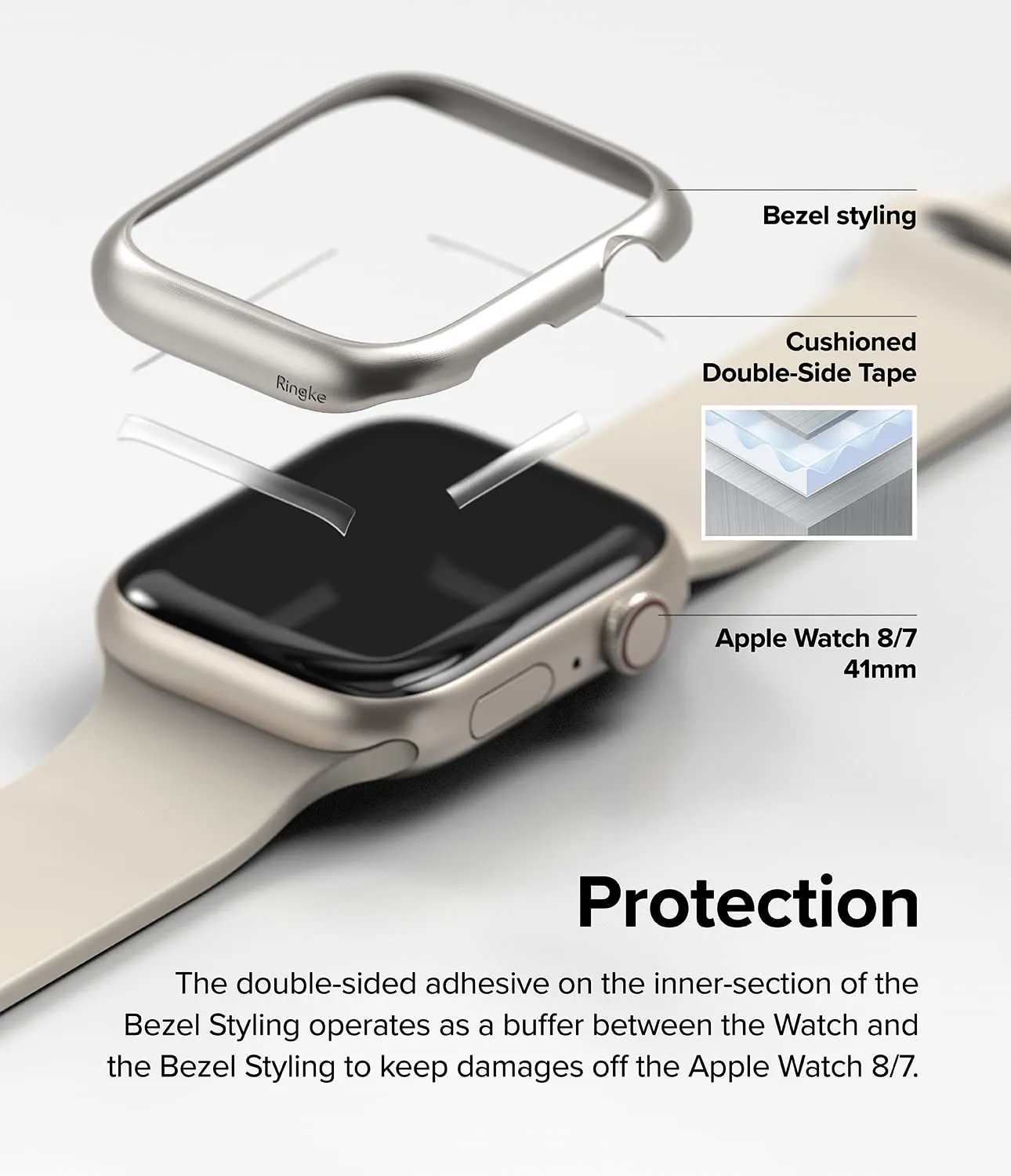 Bezel Styling Compatible with Apple Watch 7 41mm - Graphite (41-11)