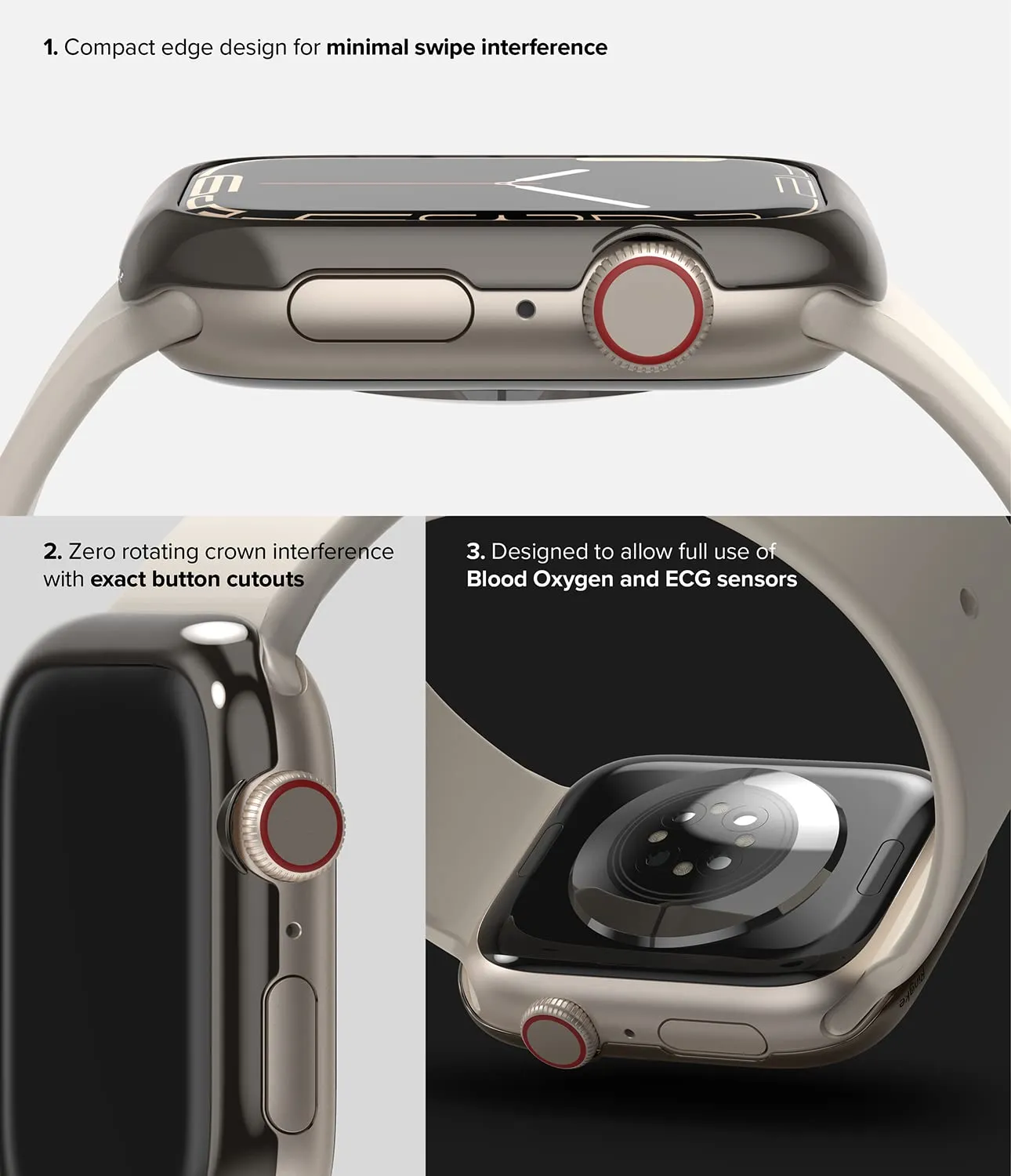 Bezel Styling Compatible with Apple Watch 7 41mm - Graphite (41-11)