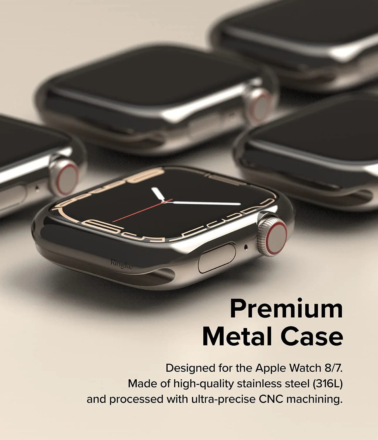 Bezel Styling Compatible with Apple Watch 7 45mm - Graphite (45-11)