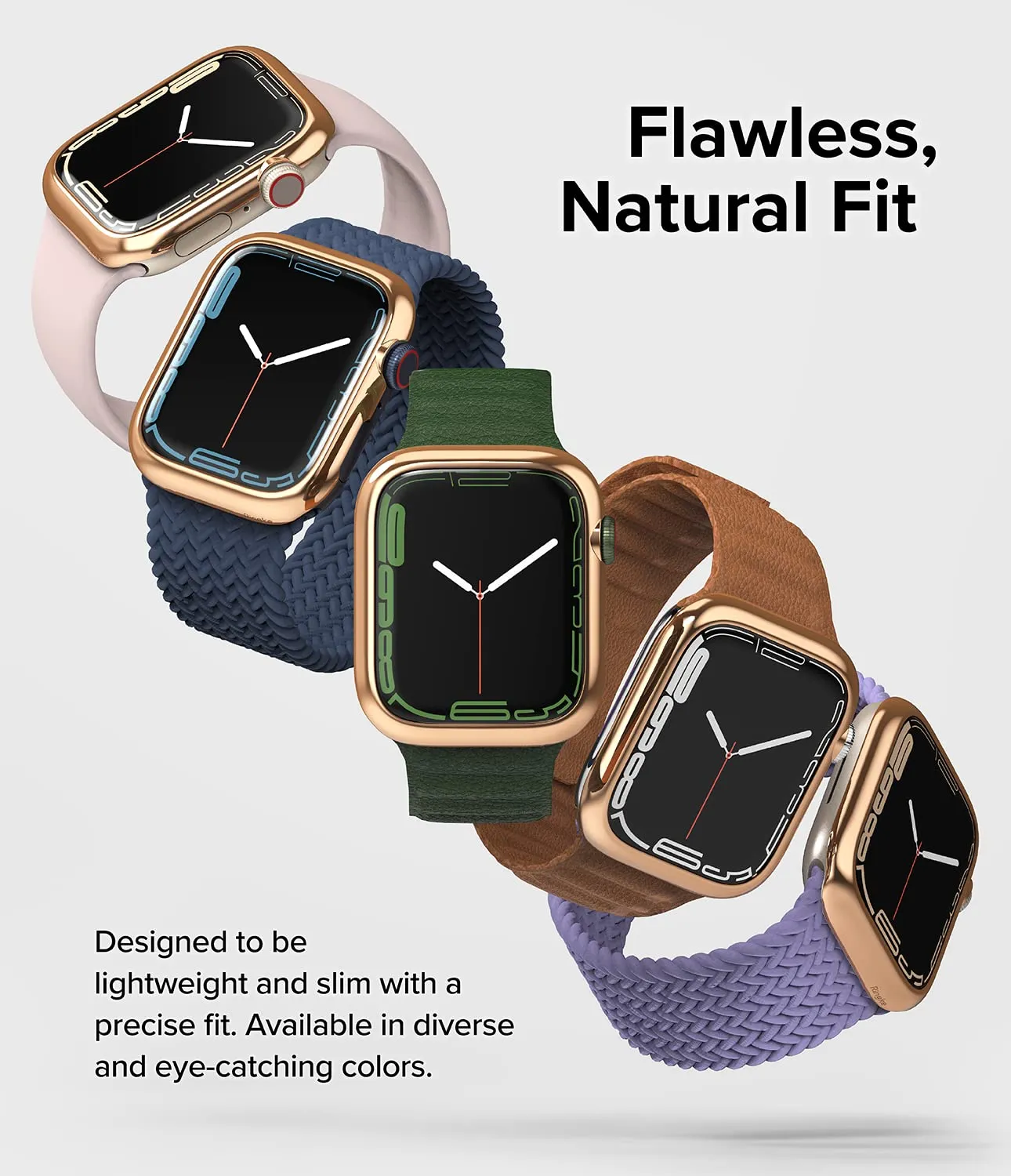 Bezel Styling Compatible with Apple Watch 7 45mm - Rose Gold (45-02)