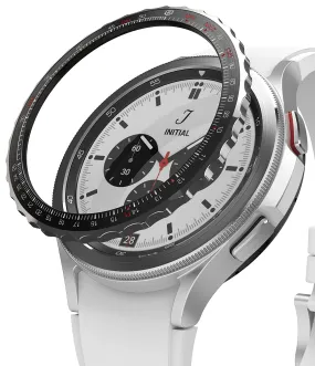 Bezel Styling Compatible with Samsung Galaxy Watch 4 Classic 42mm - Silver & Black [42-85]