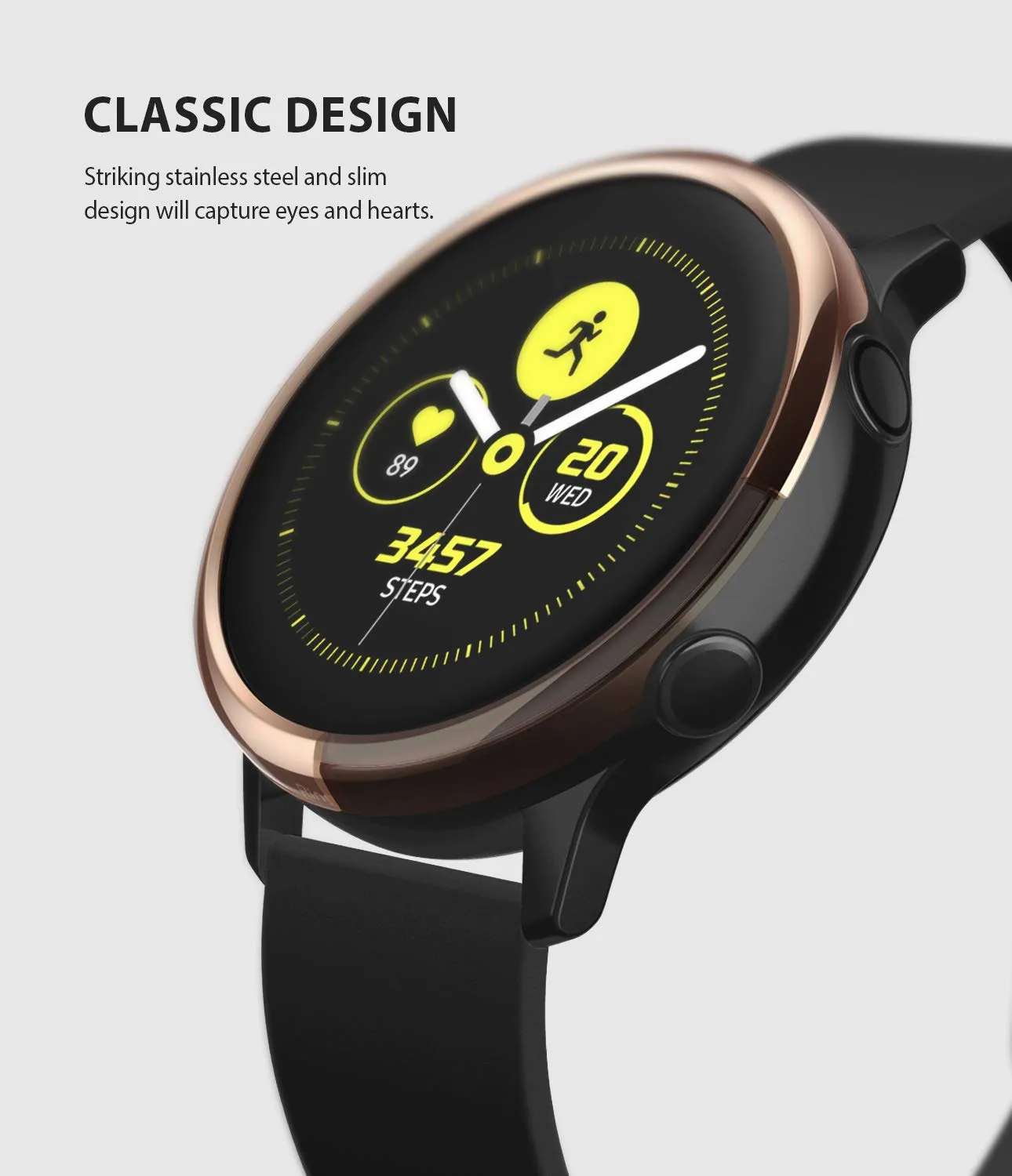 Bezel Styling Cover for Galaxy Watch Active (2019) - [Stainless Steel]