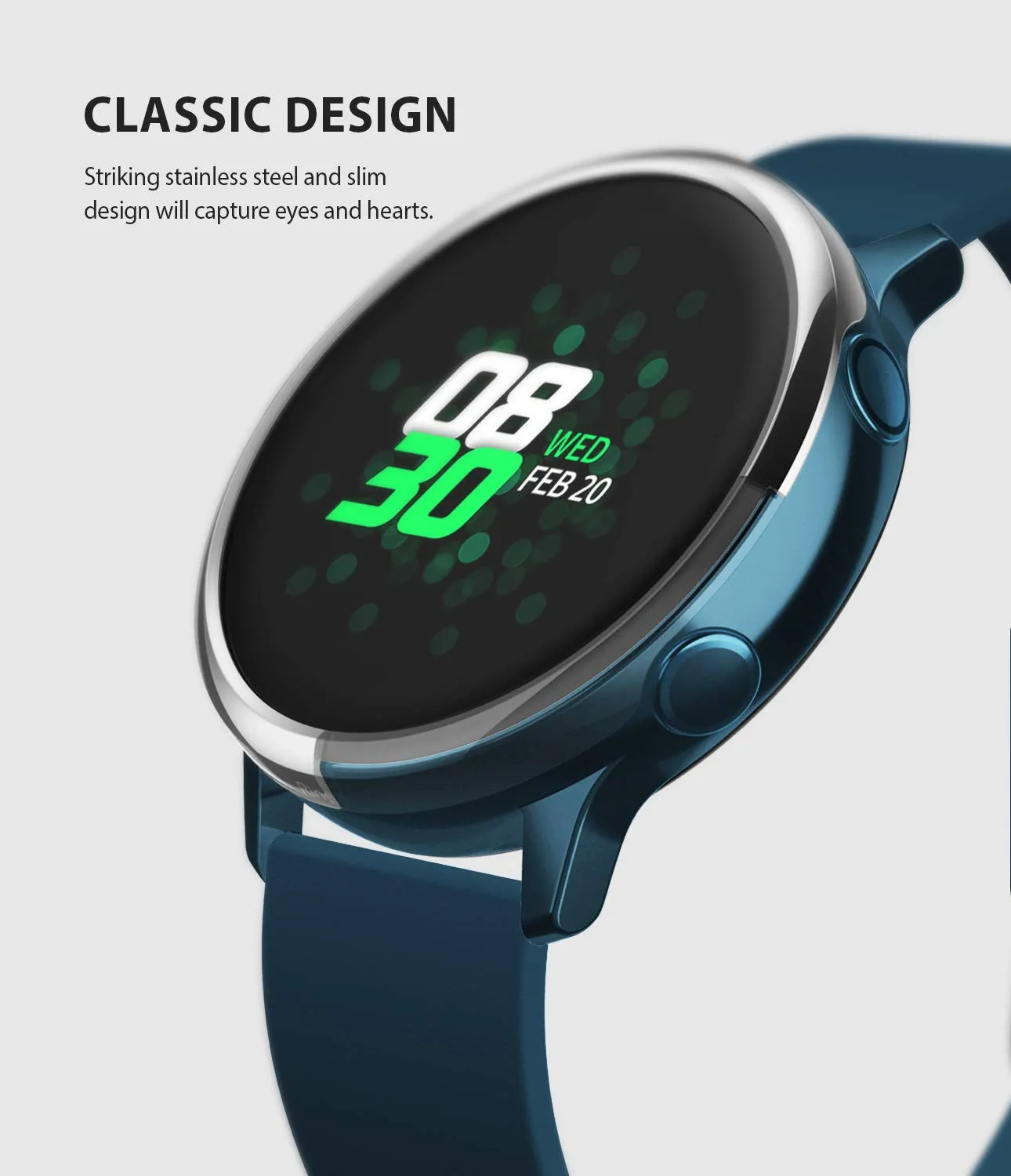 Bezel Styling Cover for Galaxy Watch Active (2019) - [Stainless Steel]