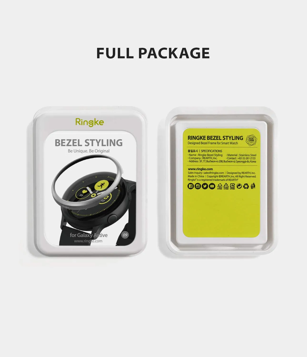 Bezel Styling Cover for Galaxy Watch Active (2019) - [Stainless Steel]