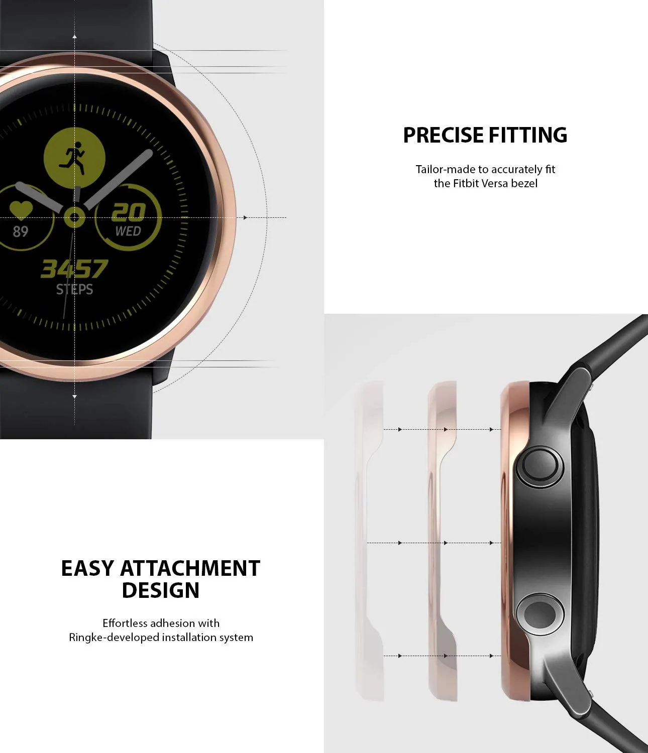 Bezel Styling Cover for Galaxy Watch Active (2019) - [Stainless Steel]