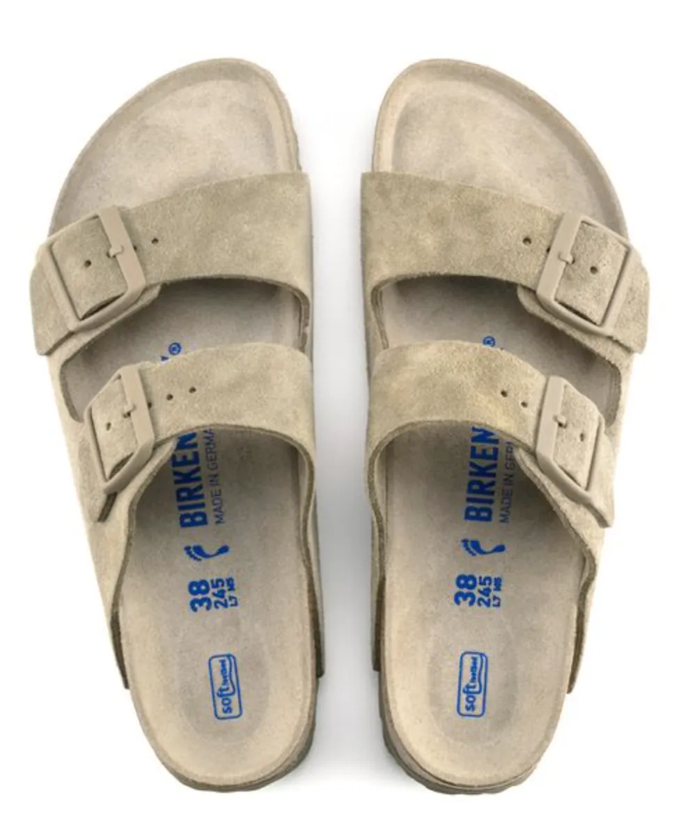 Birkenstock Arizona SFB VL Faded Khaki Suede Sandals