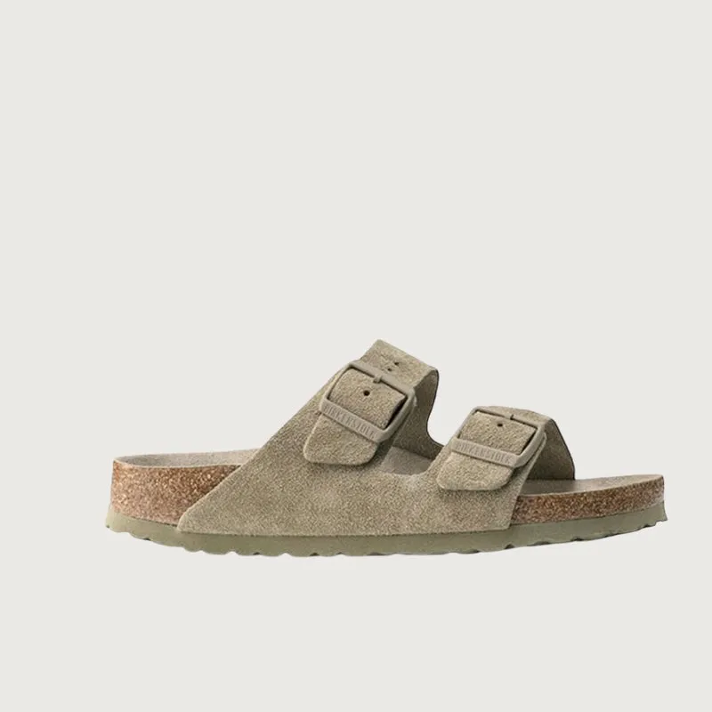 Birkenstock Arizona SFB VL Faded Khaki Suede Sandals