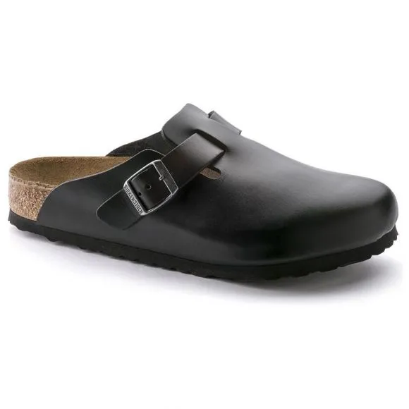 Birkenstock BOSTON LEATHER Black CLOGS