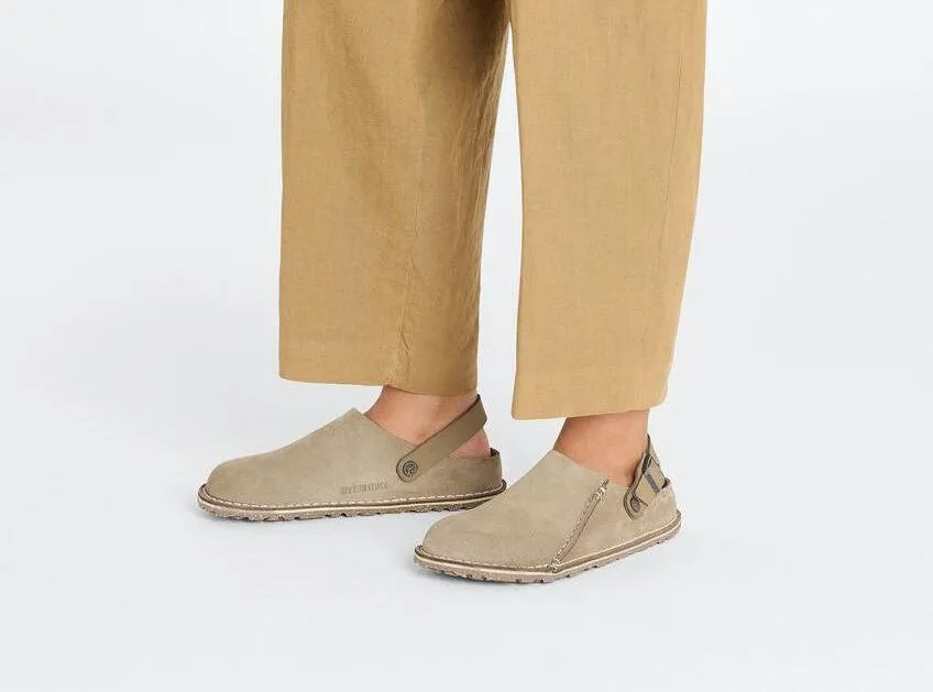 Birkenstock Lutry Suede Clog - Grey Taupe