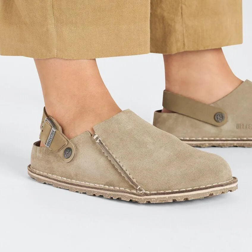 Birkenstock Lutry Suede Clog - Grey Taupe