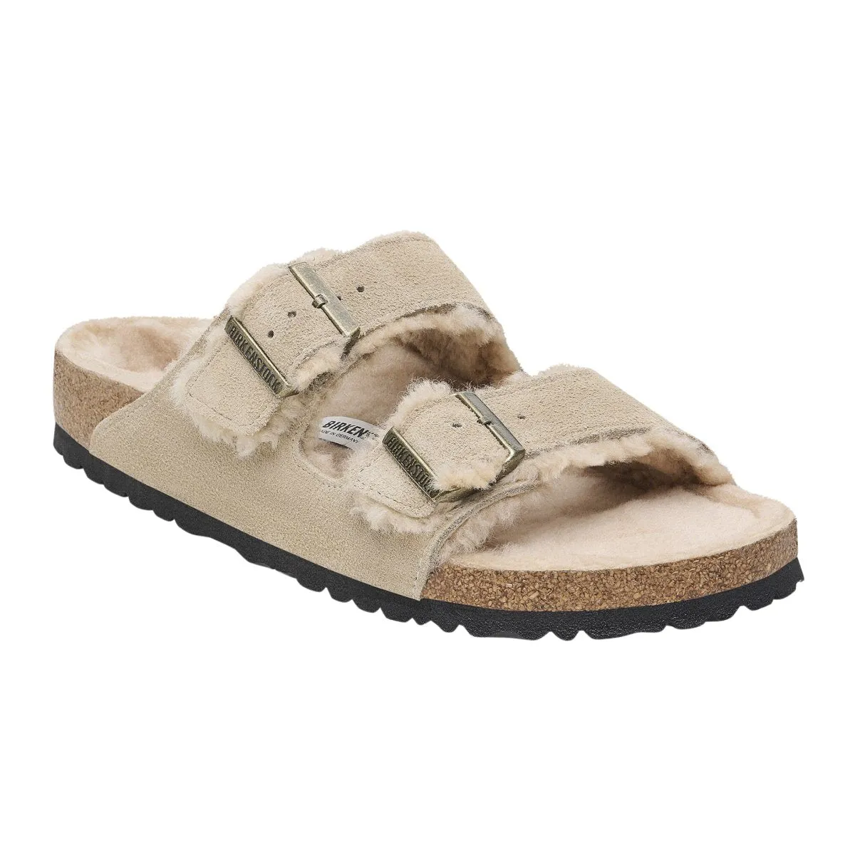 Birkenstock Women's Arizona Shearling Taupe Suede Leather