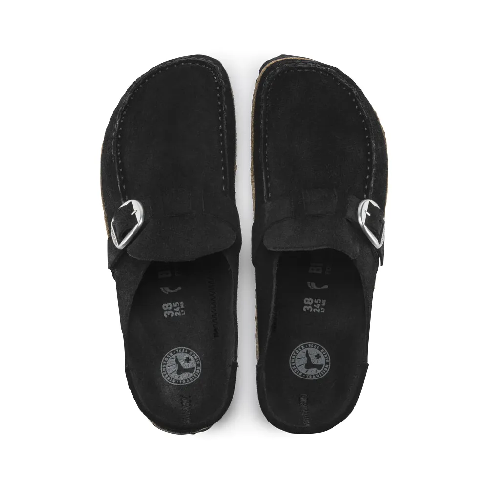 Birkenstock Women's Buckley Suede Clog in Black