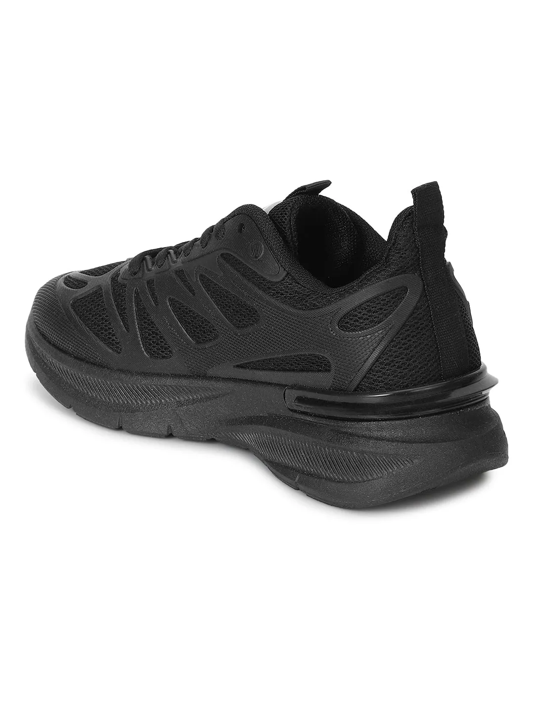 Black Mesh Lace-Up Sneakers (TC-RS3614-BLK)