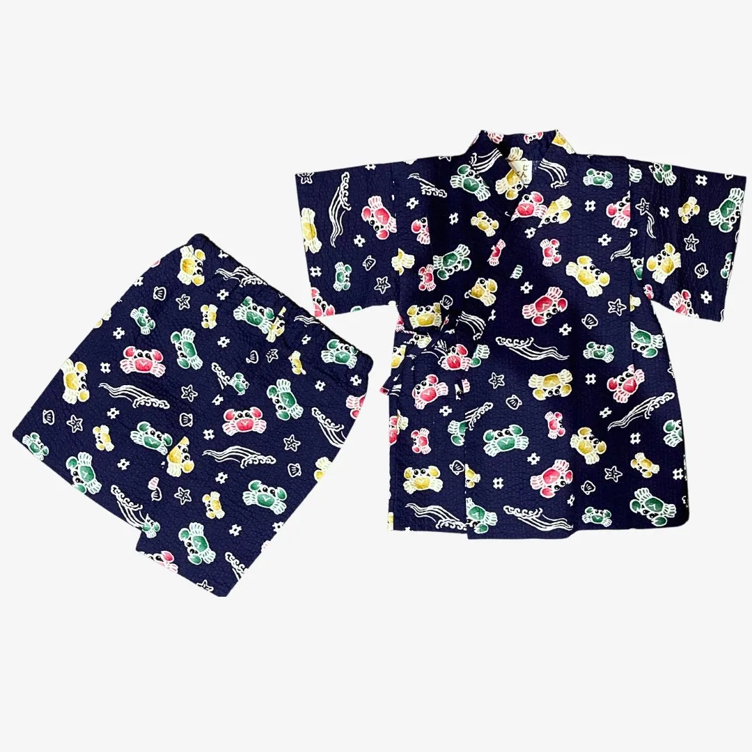 Boys 2pc Jinbei - Crabs print