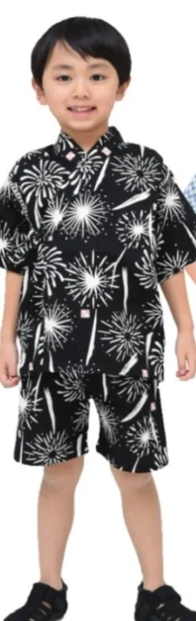 Boys 2pc Jinbei - Fireworks