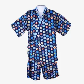 Boys 2pc Jinbei - Navy matsuri theme