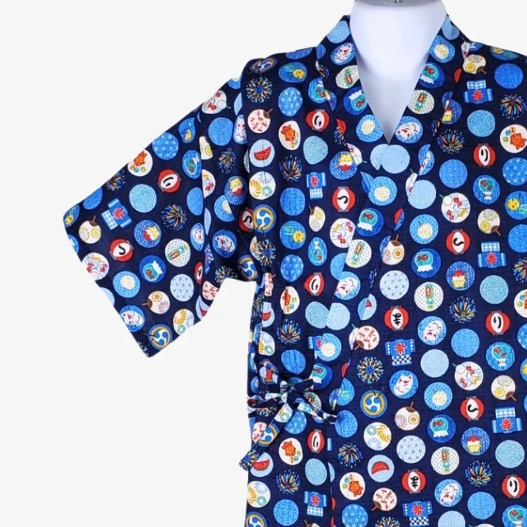 Boys 2pc Jinbei - Navy matsuri theme