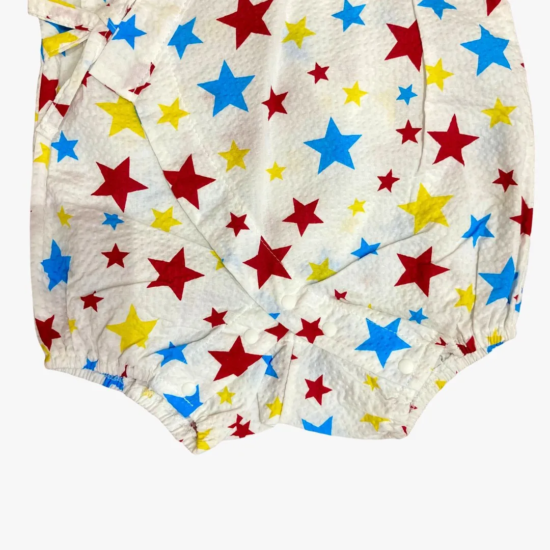 Boys 2pc Jinbei - Red, blue and yellow star print