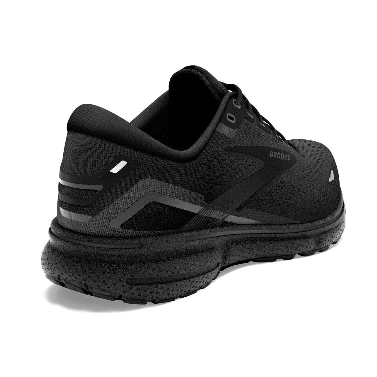 Brooks Ghost 15 (Mens) Wide - Black/Black/Ebony