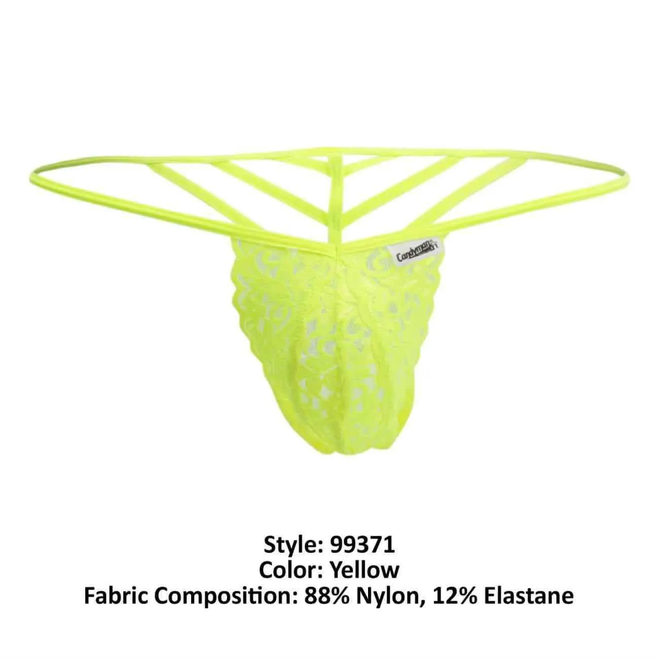 CANDYMAN Thongs Male Lingerie Mens Strings Yellow 99371 5