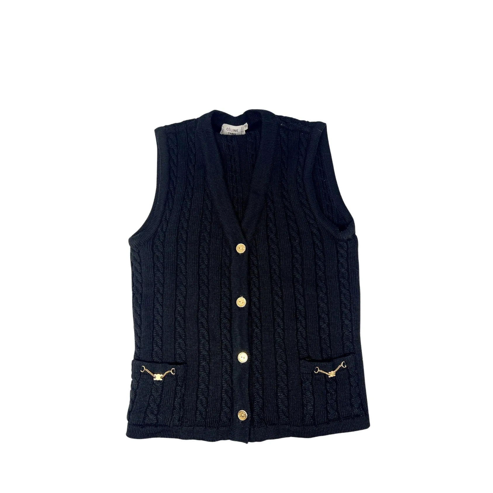 Celine Cableknit Sport Vest - Size 40