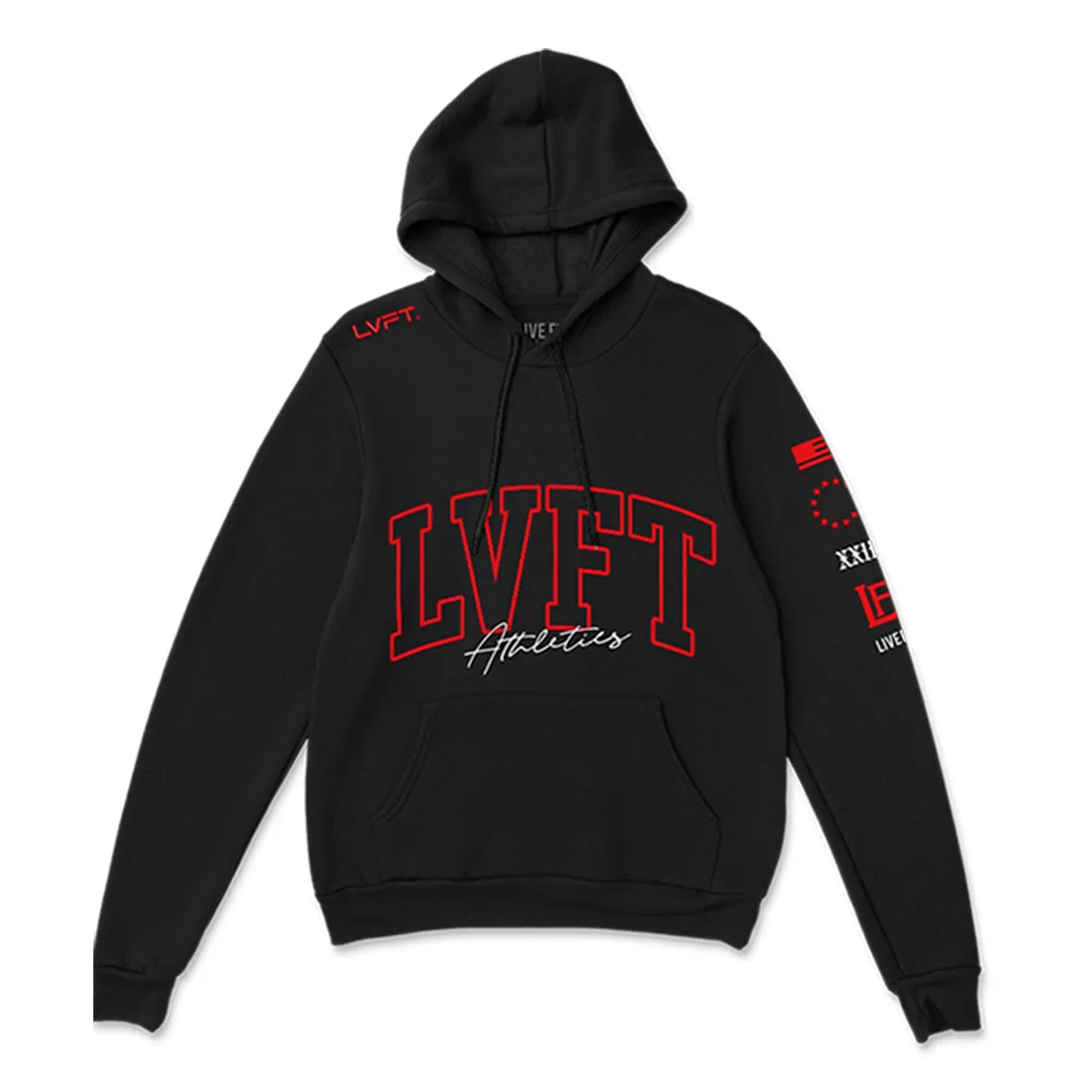 Century Hoodie - Black/Red