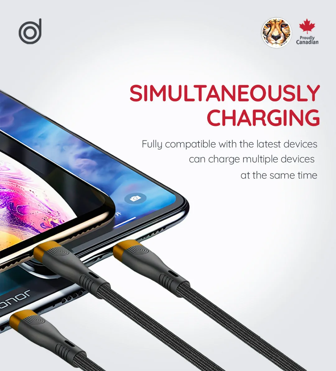 Cheetah  3-in-1 100W Super-fast Charging Cable - digifon