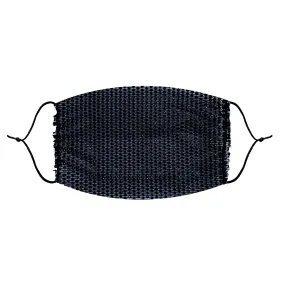 Chromatika Black Crystal Mesh Jewel Face Mask With Adjustable Loops