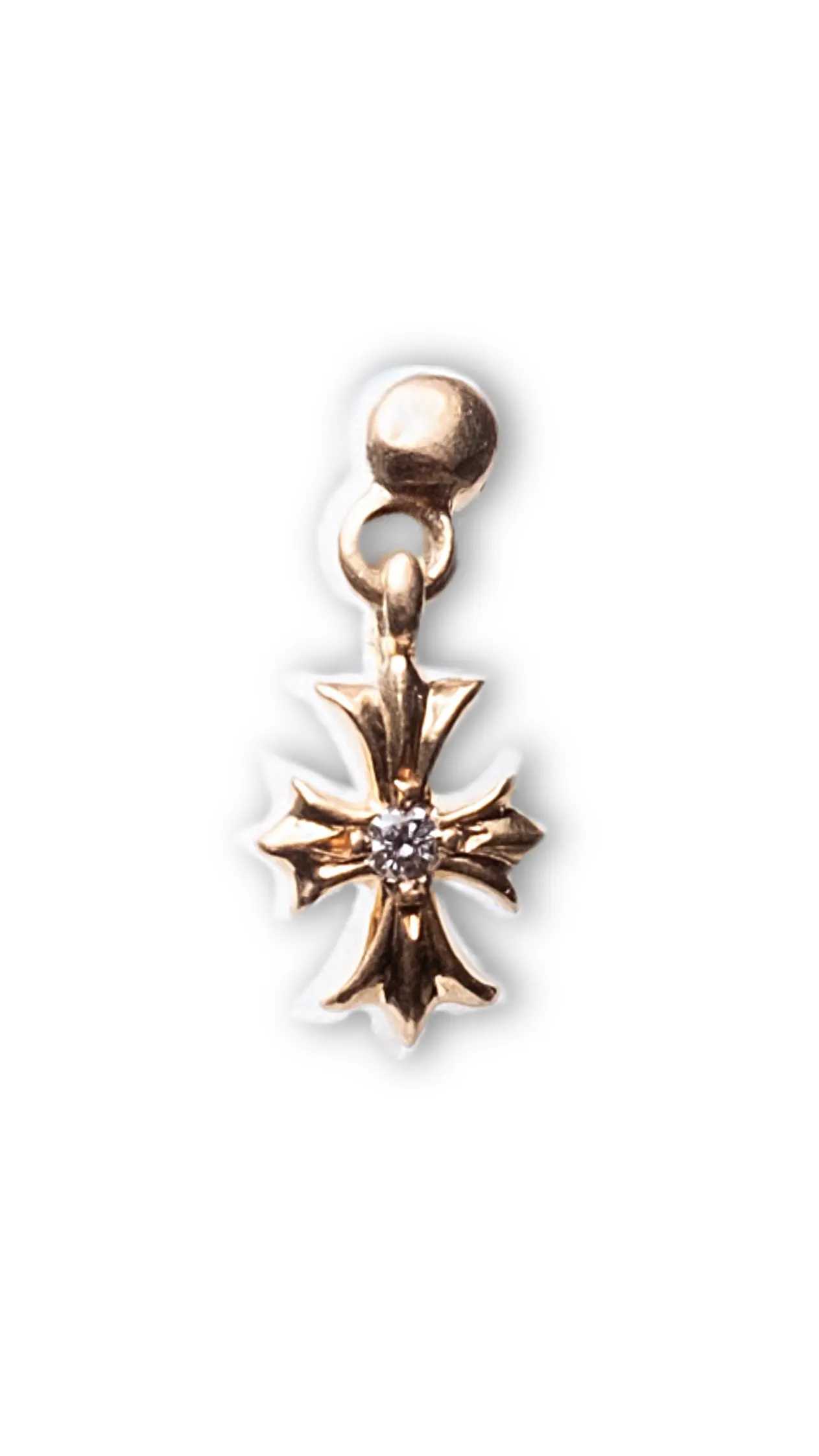 CHROME HEARTS XS Cross Earring with Diamond