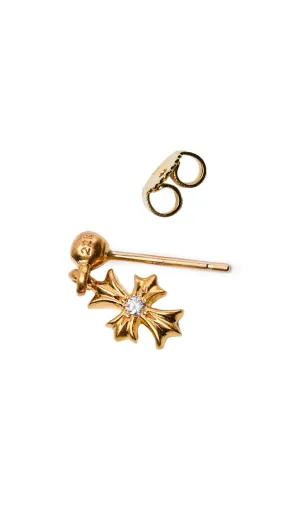 CHROME HEARTS XS Cross Earring with Diamond