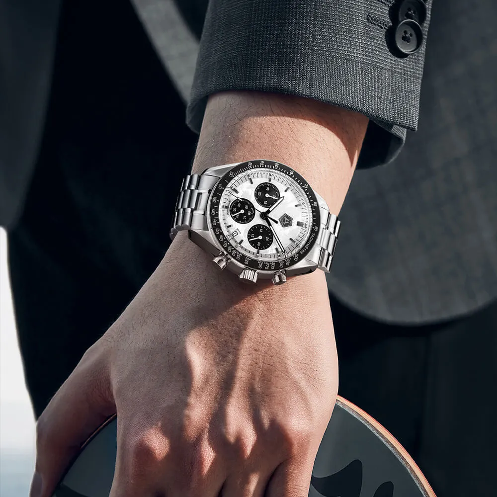 Chronograph Watch | Solid Steel | Megalith 8387M