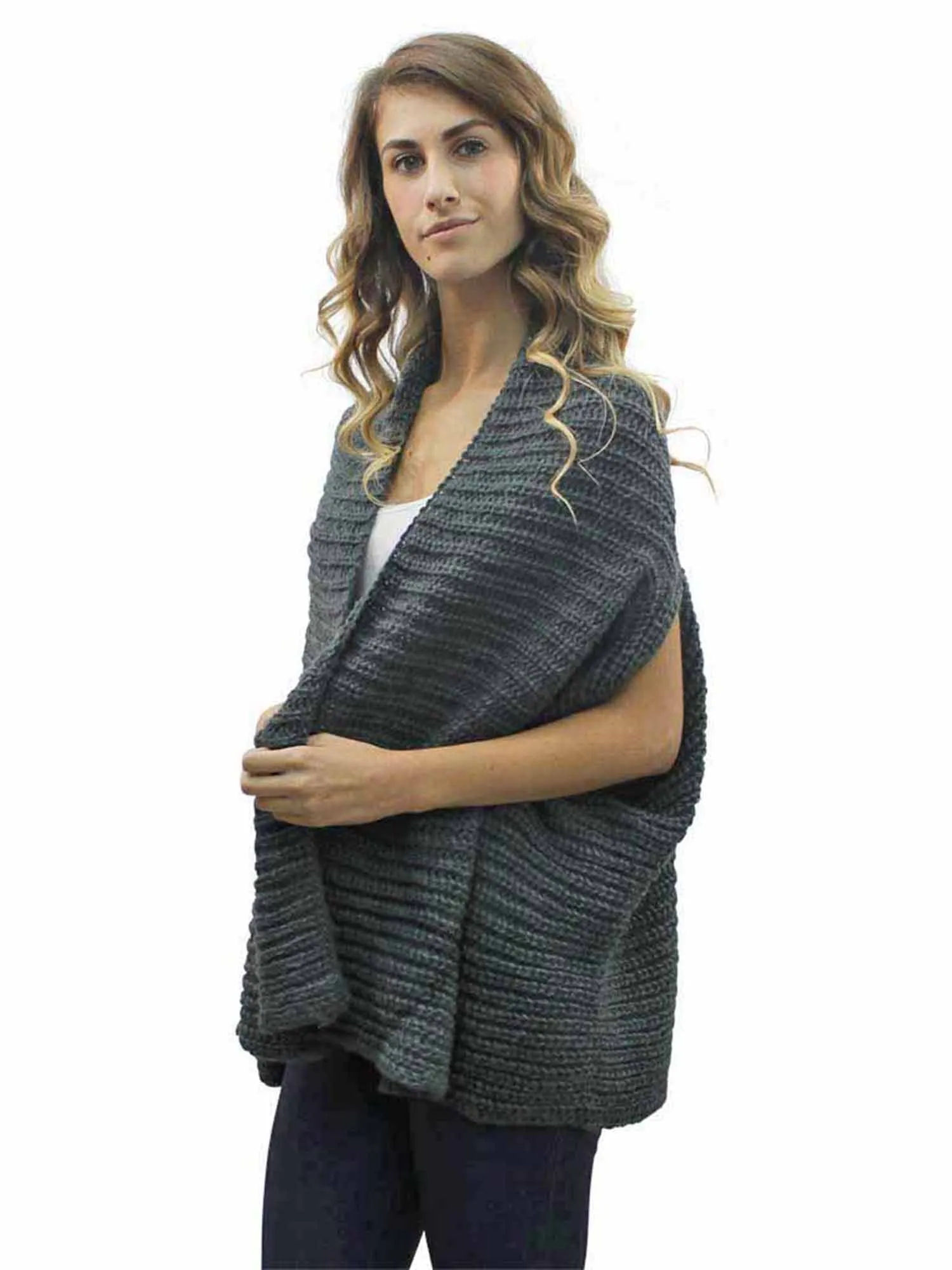 Chunky Knit Shrug Shawl