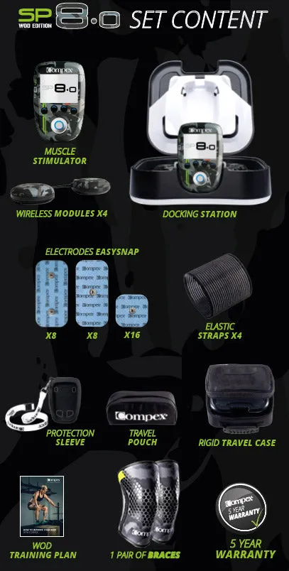 COMPEX® Sport 8.0 WOD Edition, langaton lihasstimulaattori